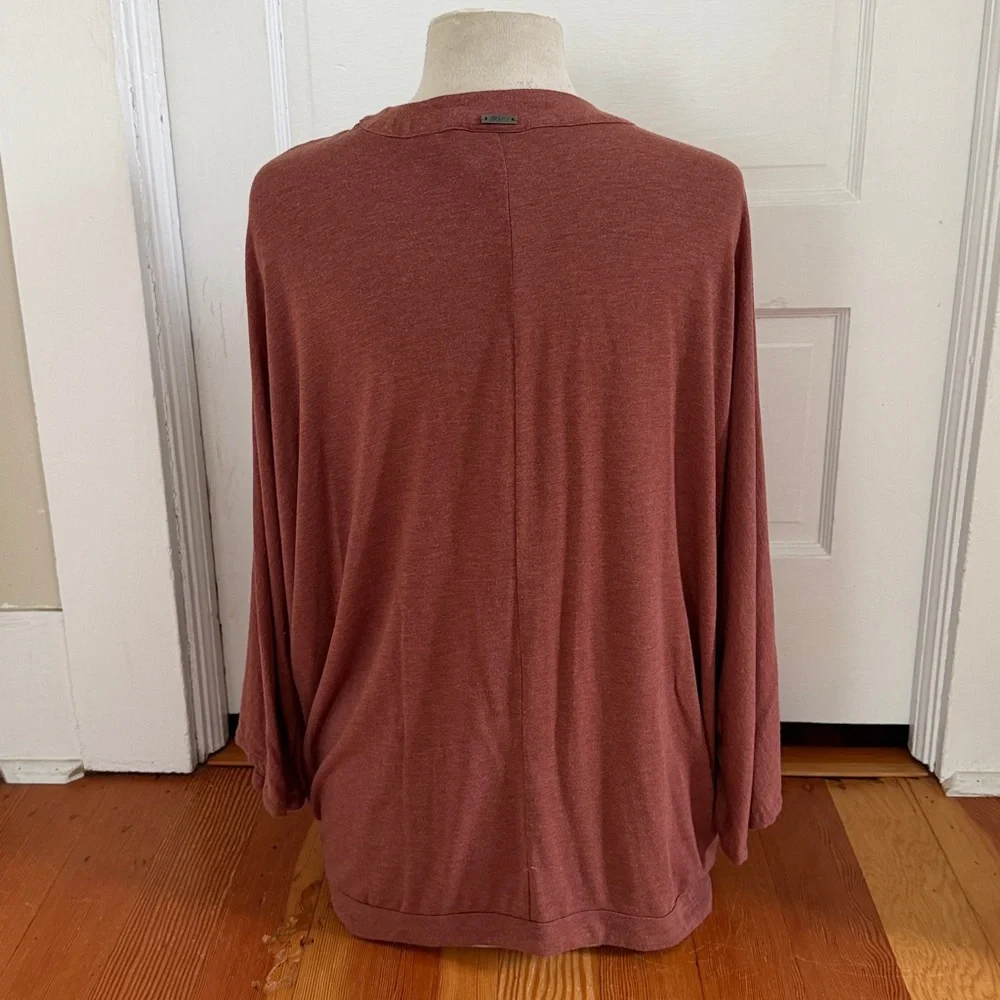 Prana Women's Rust Stretch Knit‎ Open Cardigan Large - Picture 4 of 6